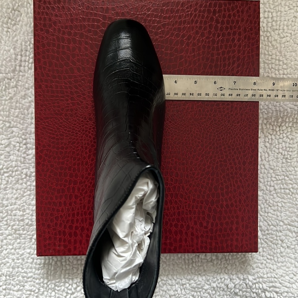 Tamara Mellon Vadim Crocodile Embossed Ankle Bootie - Picture 11 of 11